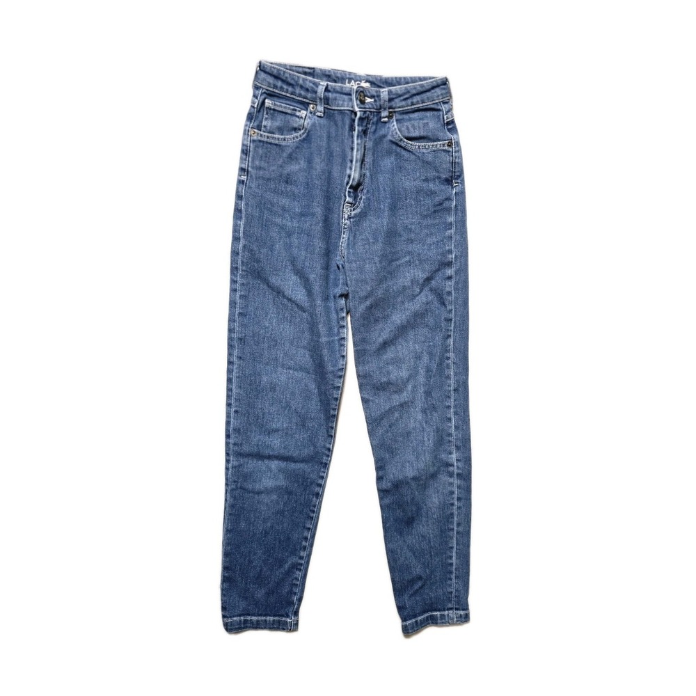 Lacoste Hi-rise Mom Jeans Women's  Size  24 Blue